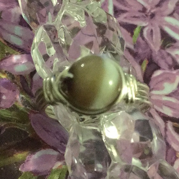 Agate bead wire wrapped ring. - Picture 5 of 6